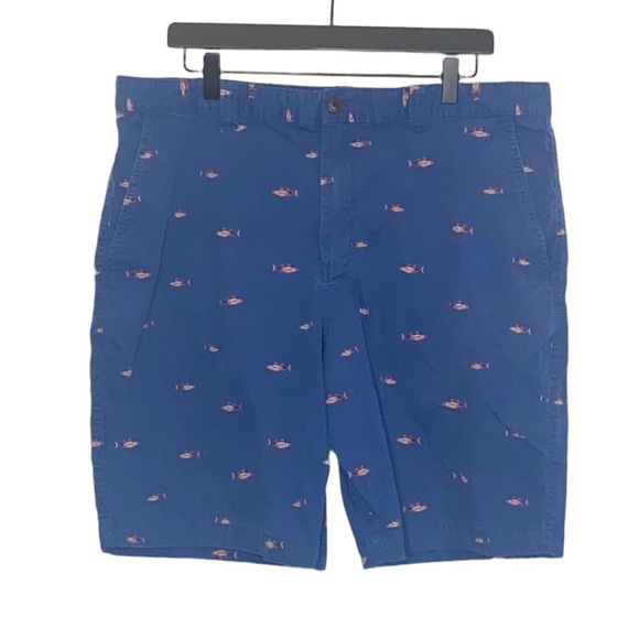 Magellan Outdoors Men's Blue & Pink Fish Print Shorts Casual size 38W - Picture 1 of 7